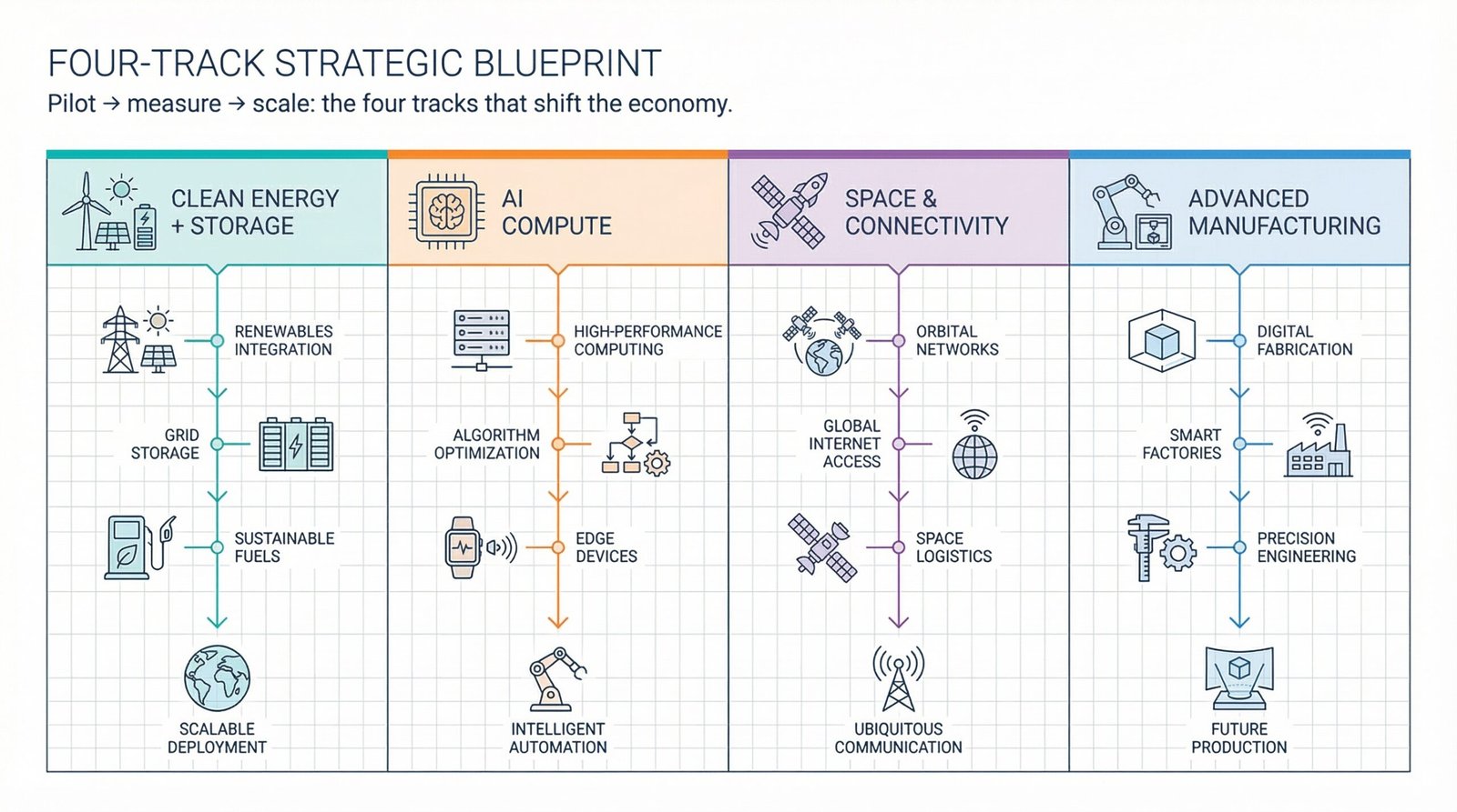 Four-track strategic blueprint