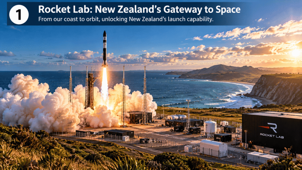 Rocket Lab Electron launch from a New Zealand coastal spaceport