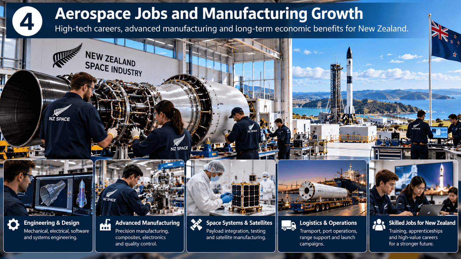 Aerospace engineering and precision manufacturing supporting skilled jobs in New Zealand